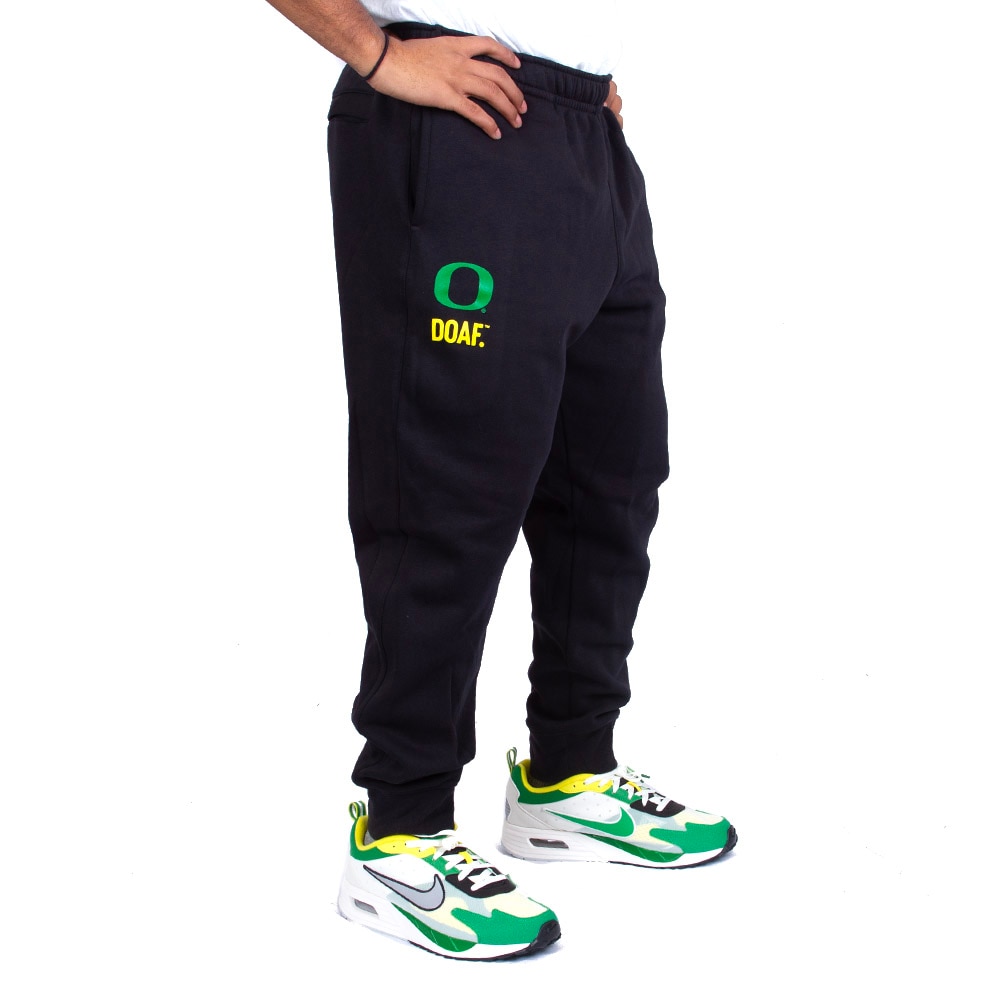 Classic Oregon O, Nike, Black, Pants, Cotton Blend, Men, Unisex, Ducks of a Feather, Fleece, Jogger, 915225